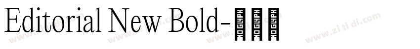 Editorial New Bold字体转换